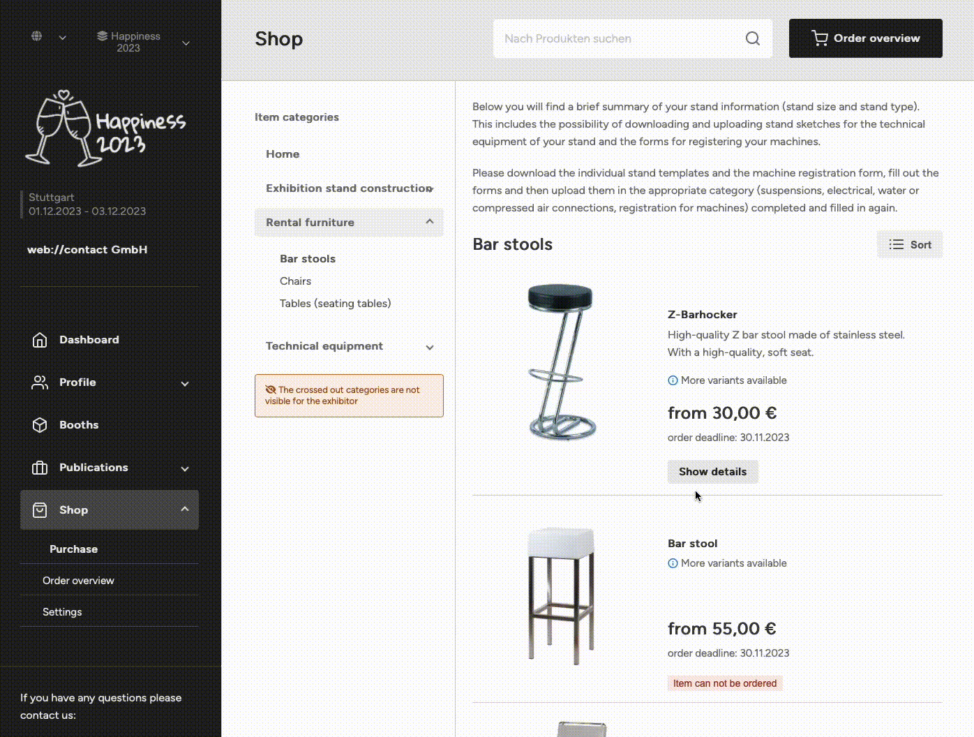 Ordering system